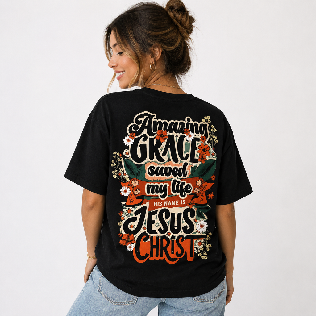 Jesus Saved My Life Women's Oversized T-Shirt