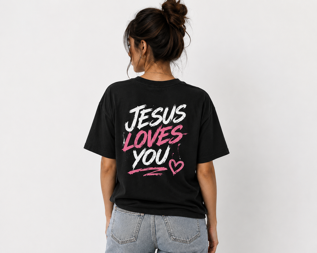 Jesus Loves You Womens Oversized T-Shirt
