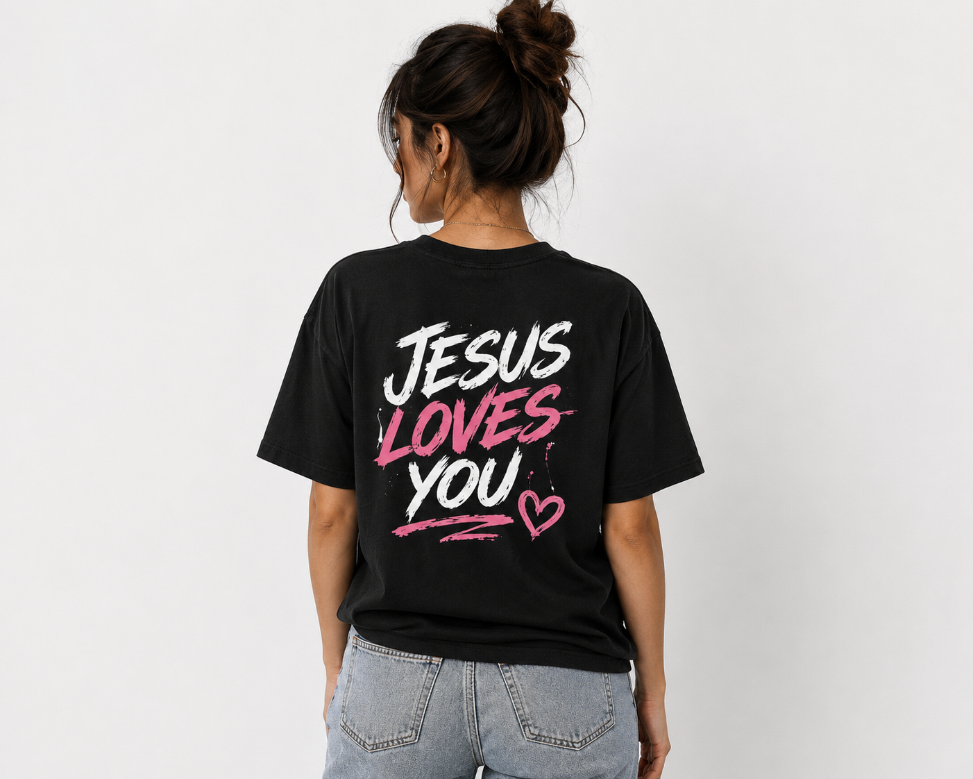 Jesus Loves You Womens Oversized T-Shirt